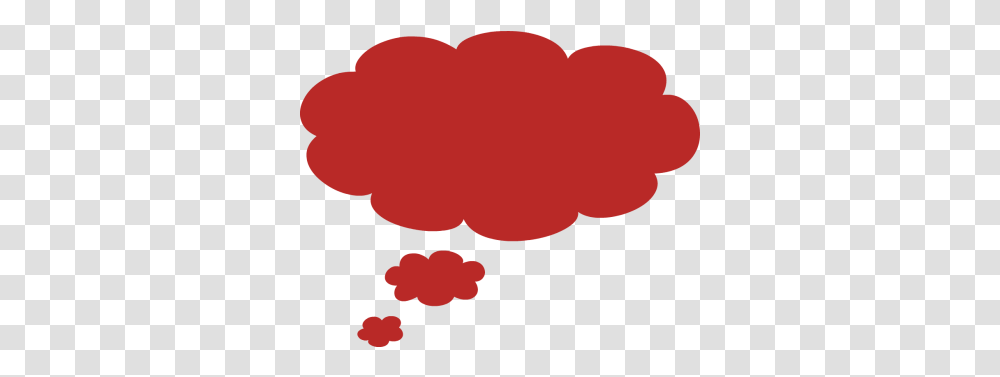 Cloud Shaped Thought Bubble Red Thought Bubble Happy Thursday Morning Orange, Plant, Hand, Heart, Person Transparent Png