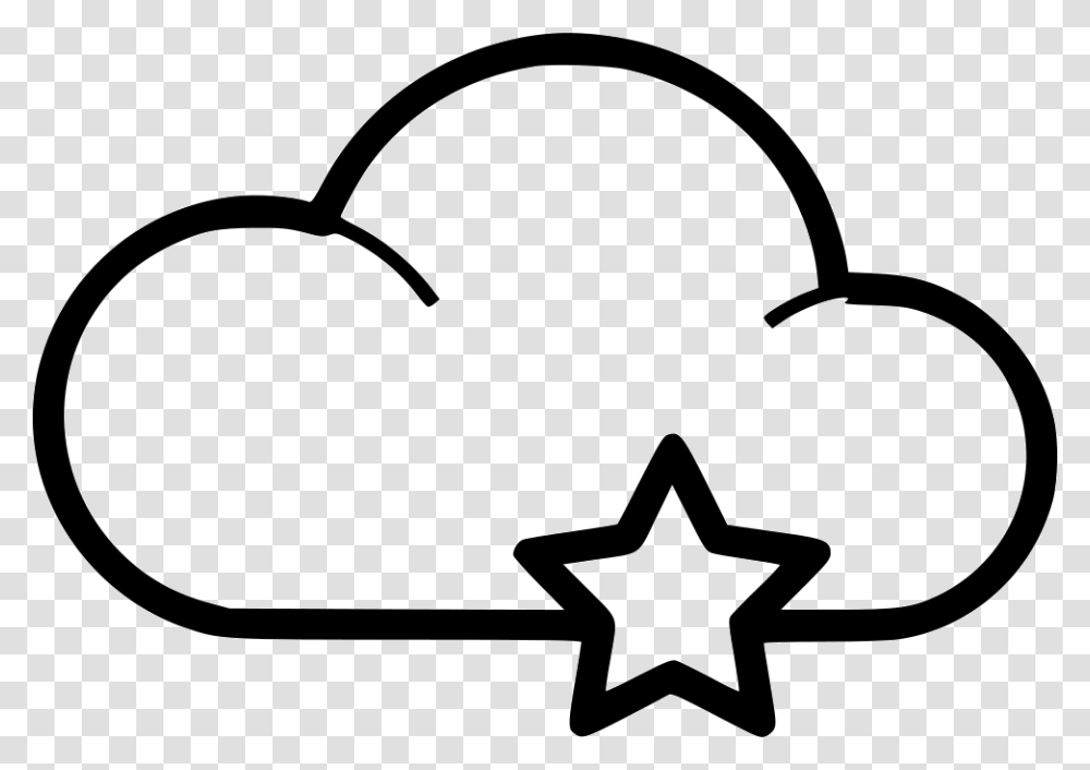 Cloud Star Icon Free Download, Stencil, Star Symbol, Recycling Symbol Transparent Png