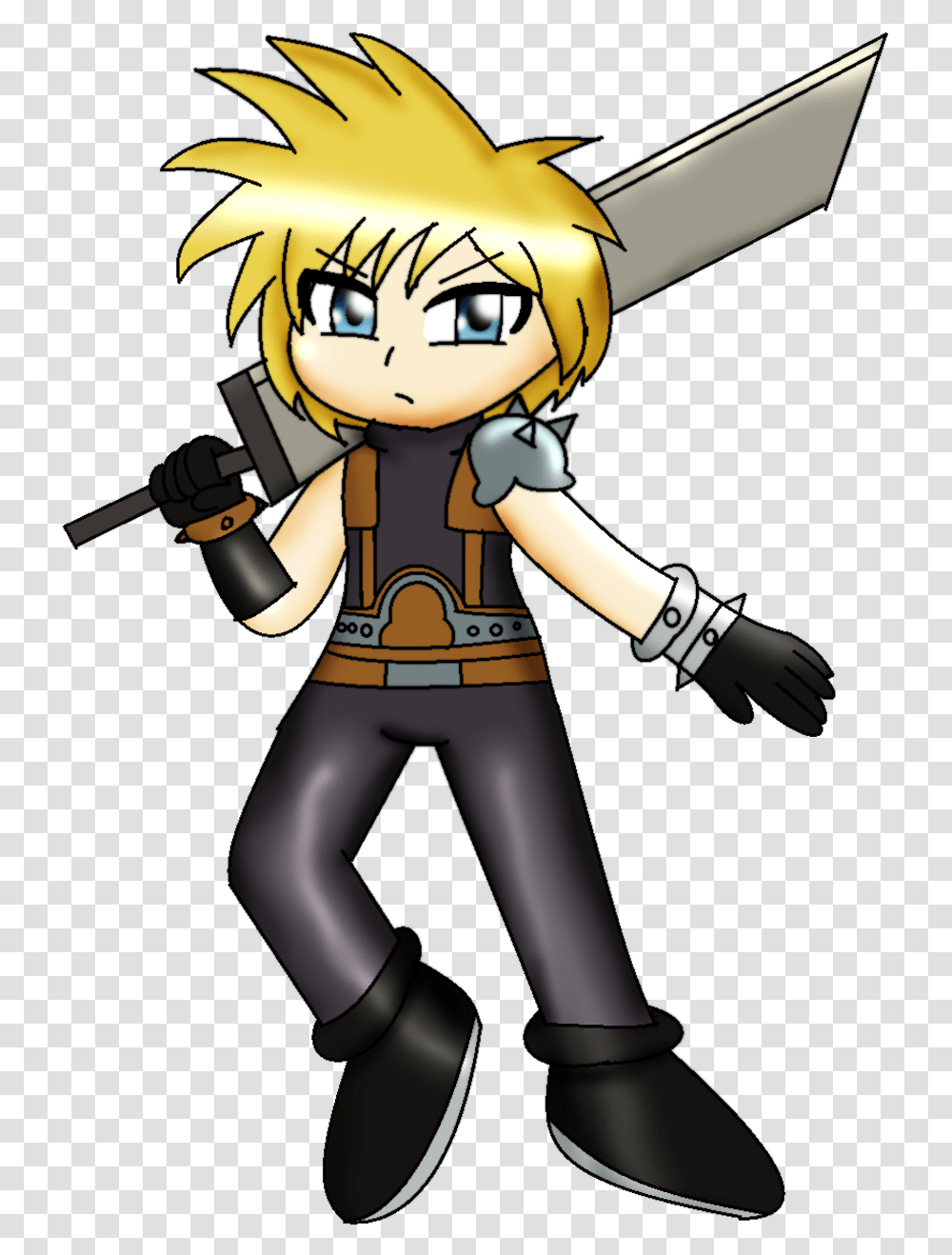 Cloud Strife By Skunk Girlkeko714 Fur Affinity Dot Net Fictional Character, Toy, Clothing, Apparel, Comics Transparent Png
