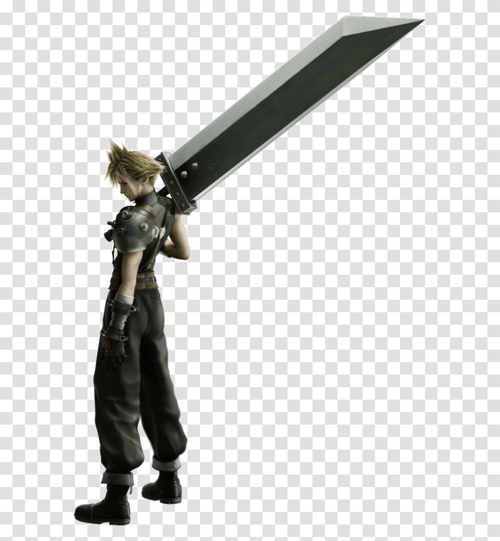 Cloud Strife Final Fantasy Sword Cloud, Person, Human, Blade, Weapon Transparent Png