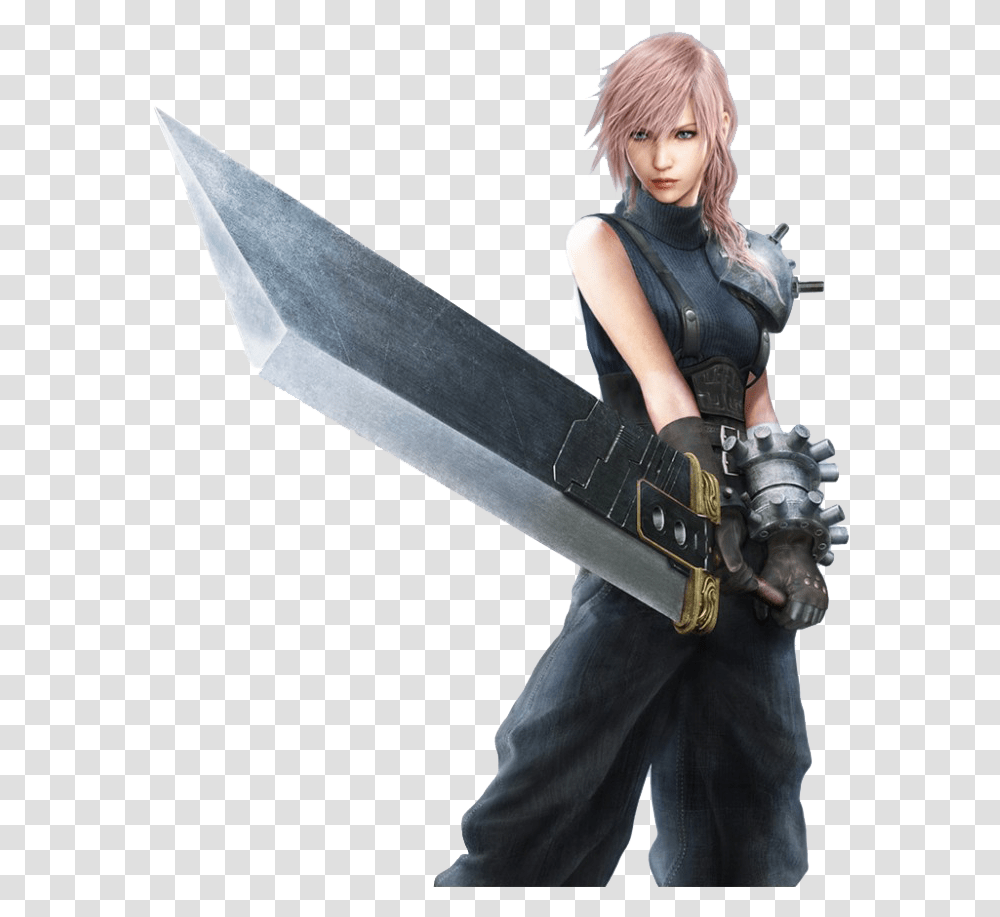 Cloud Strife Free Pic Lightning Cloud Final Fantasy, Person, Human, Weapon, Weaponry Transparent Png
