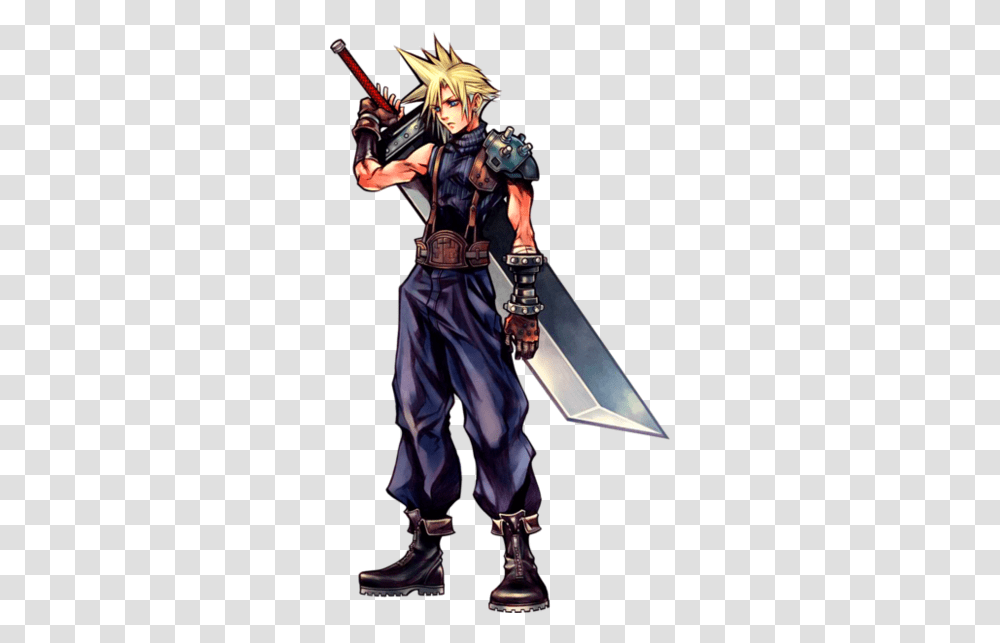 Cloud Strife Original Dissidia Dream Characters Wiki Ff7 Cloud Strife, Person, Human, Blade, Weapon Transparent Png