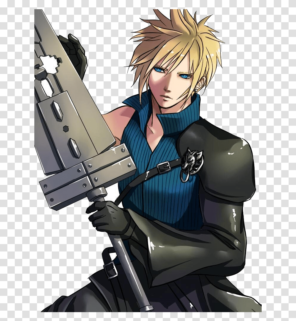 Cloud Strife Photo Anime Final Fantasy 7 Cloud, Comics, Book, Manga, Person Transparent Png