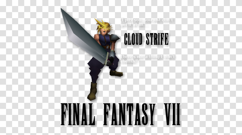 Cloud Strife's Profile Ff7 Cloud Battle Model, Costume, Ninja, Person, Legend Of Zelda Transparent Png