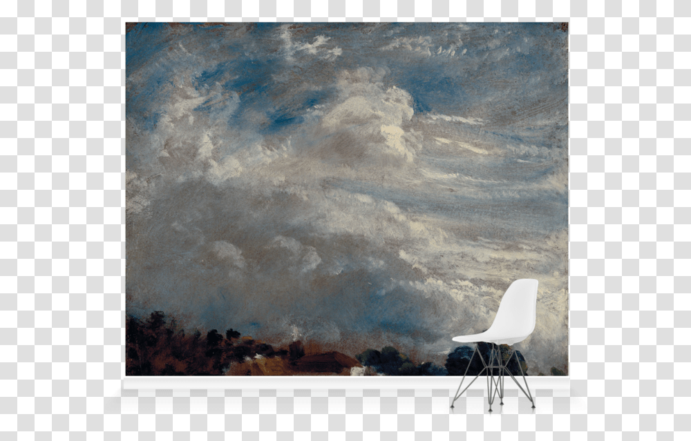 Cloud Study Horizon Of Trees' Wallpaper Mural Surfaceview Painting, Art, Chair, Furniture, Nature Transparent Png