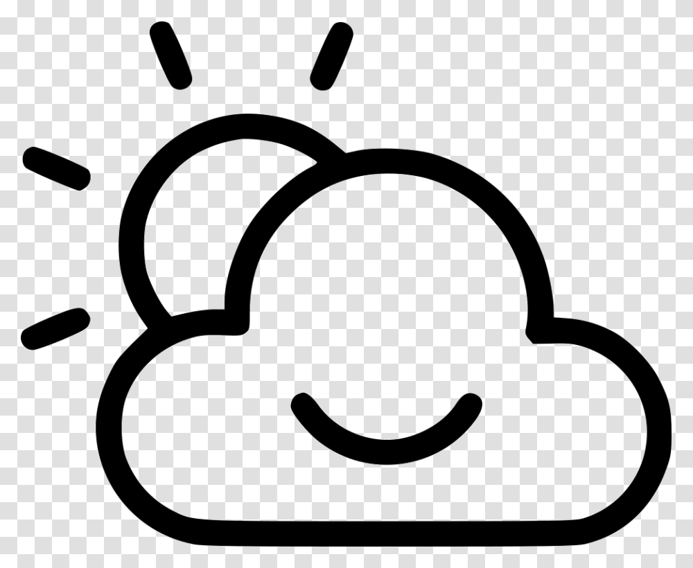 Cloud Sun Sunrise Cloudy Morning Smiley Comments Morning Icon, Stencil, Sunglasses, Accessories, Accessory Transparent Png