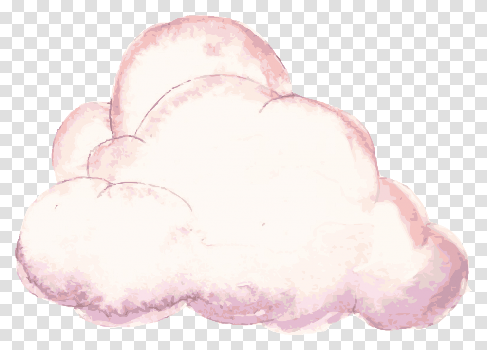 Cloud Vector Pink Cloud Watercolor, Cushion, Plant, Food, Cupid Transparent Png