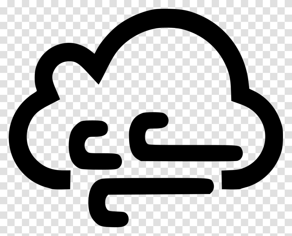Cloud Wind Windy Comments Cloud Thunder Icon, Stencil, Label Transparent Png