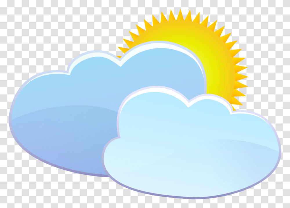 Clouds And Sun Weather Icon Clip Art Logo Dare Arqam School, Nature, Outdoors, Snow, Sky Transparent Png