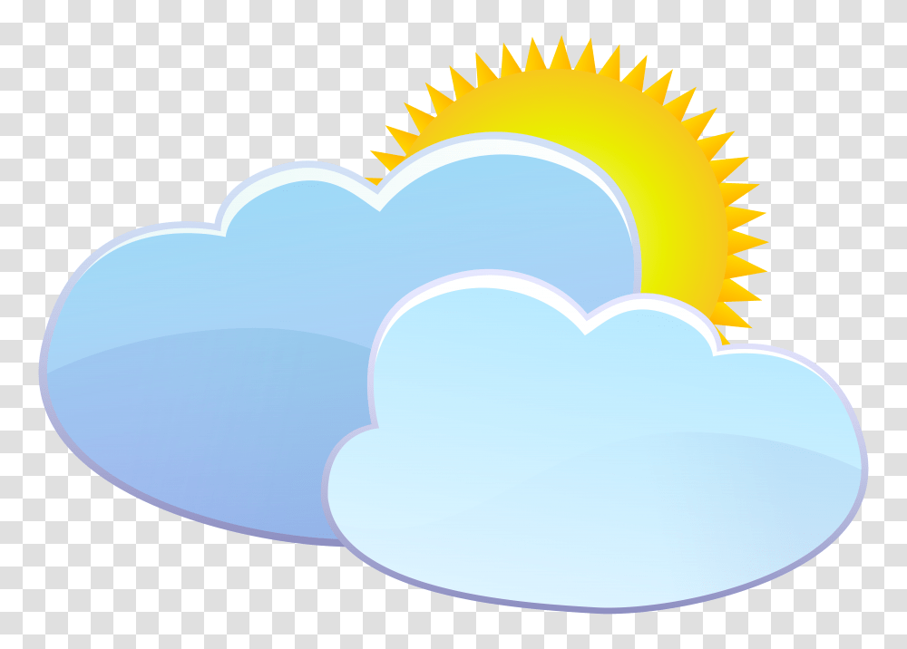 Clouds And Sun Weather Icon Clip Art, Nature, Outdoors, Heart, Sky Transparent Png