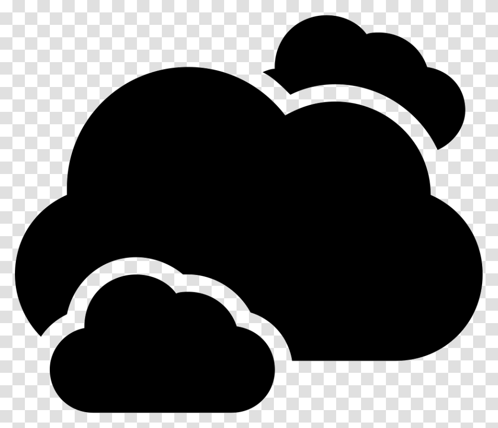 Clouds Black Storm Weather Symbol Clouds Icon, Silhouette, Stencil, Heart, Baseball Cap Transparent Png