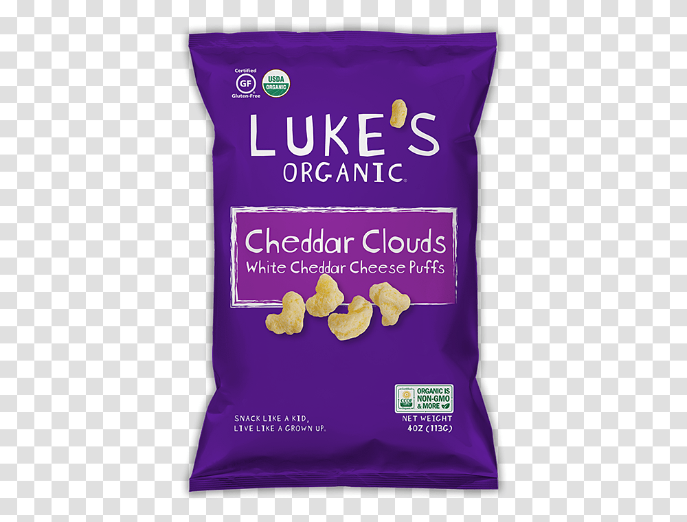 Clouds Cheddar Clouds Cheese Puffs Purple Bag, Food, Plant, Sweets, Confectionery Transparent Png