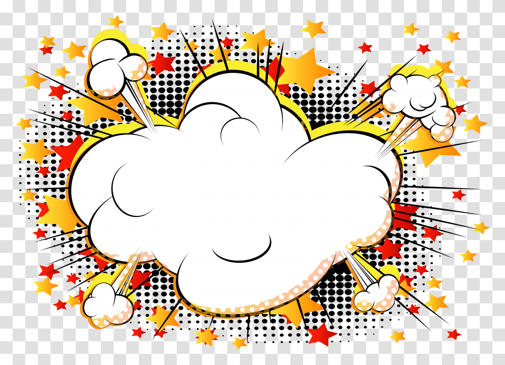 Clouds Clipart Explosion Free Explosion Comic Cloud, Graphics, Floral Design, Pattern, Plant Transparent Png