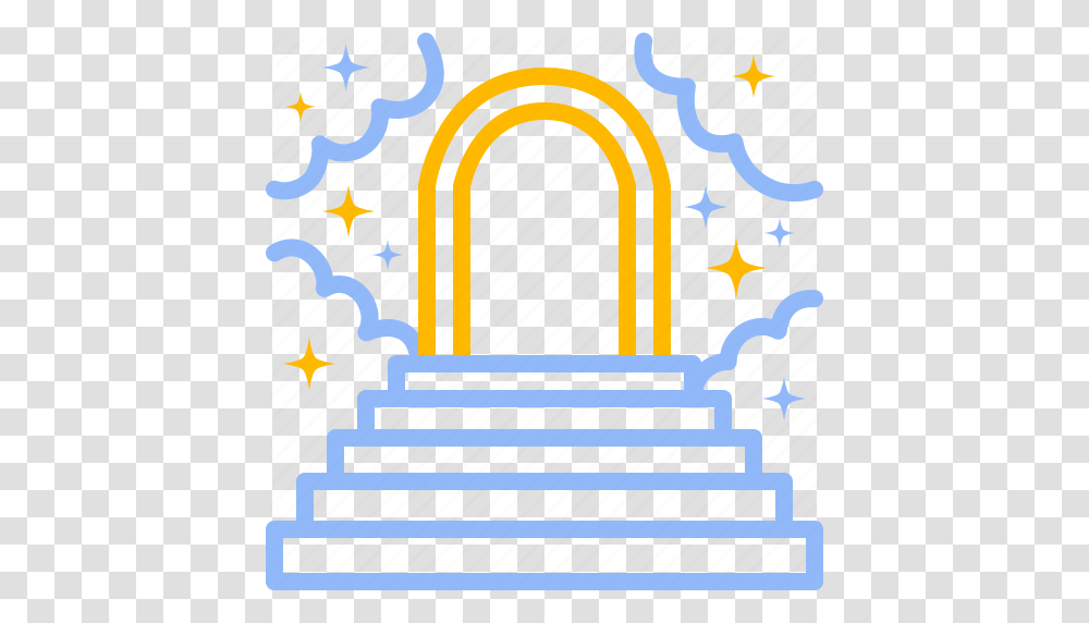 Clouds Door Heaven Heavenly Heavens Paradise Steps Icon, Staircase, Lock, Security Transparent Png
