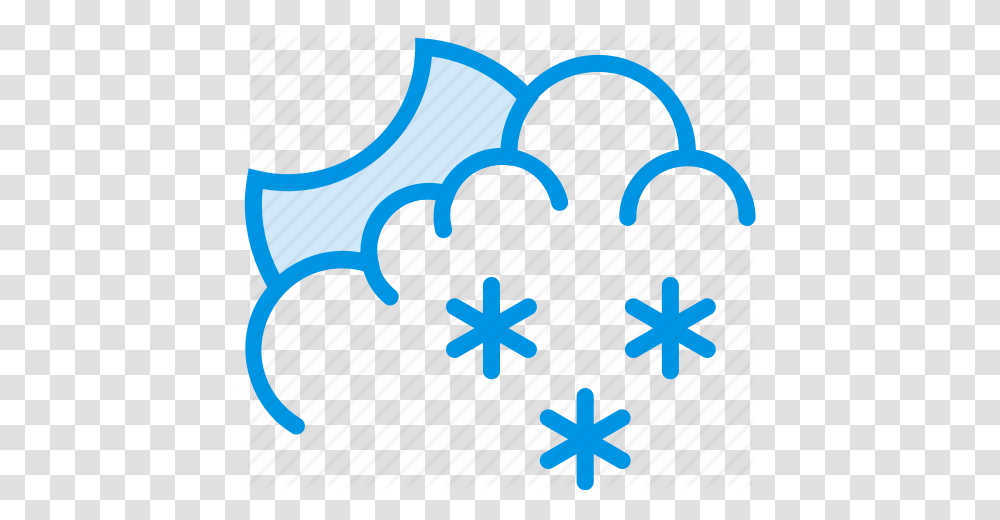 Clouds Forecast Night Snow Snowy Weather Webby Icon, Cross, Airplane, Aircraft Transparent Png