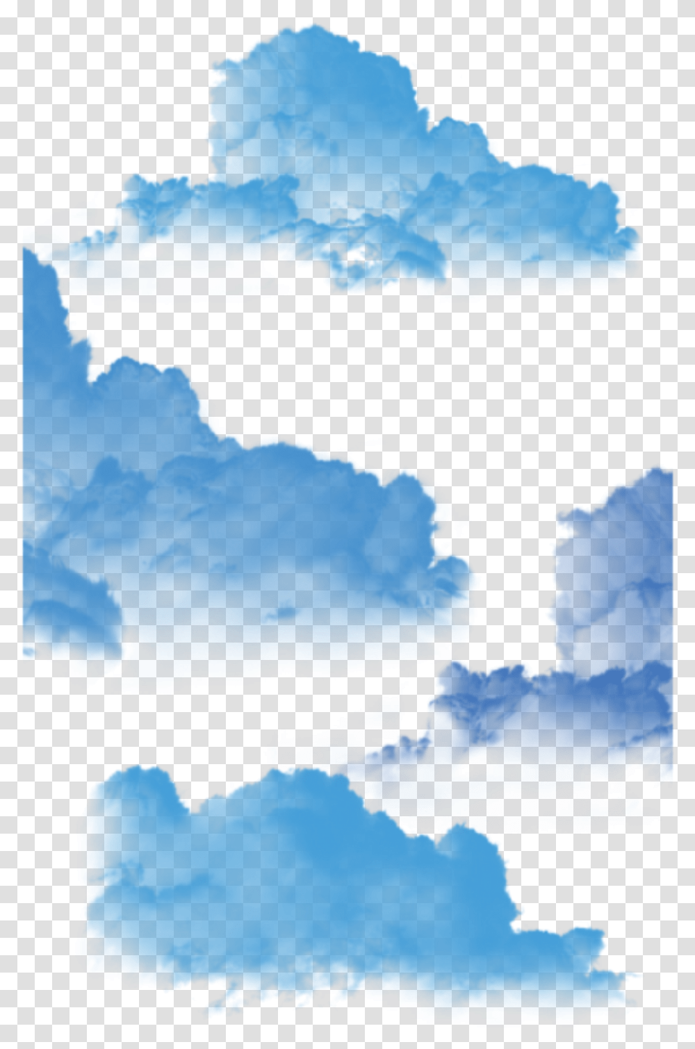 Clouds Nubes Art Arte Painting Aesthetic Tumblr Aesthetic Painted Blue Clouds, Land, Outdoors, Nature, Water Transparent Png