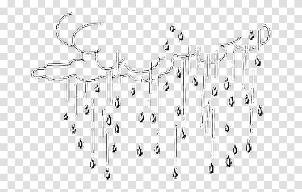 Clouds Rain Filter Aesthetic Overlay Rain Drops Black And White Clipart, Chandelier, Alphabet, Stencil Transparent Png