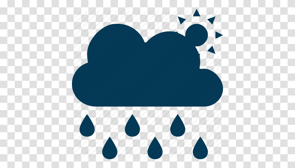 Clouds Rain Raining Rainy Climate Weather Icon, Outdoors, Nature, Silhouette Transparent Png