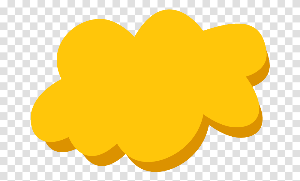 Clouds Shape Yellow Sticker By Annisah Muslimah Yellow Cartoon Cloud, Heart, Baseball Cap, Hat, Clothing Transparent Png