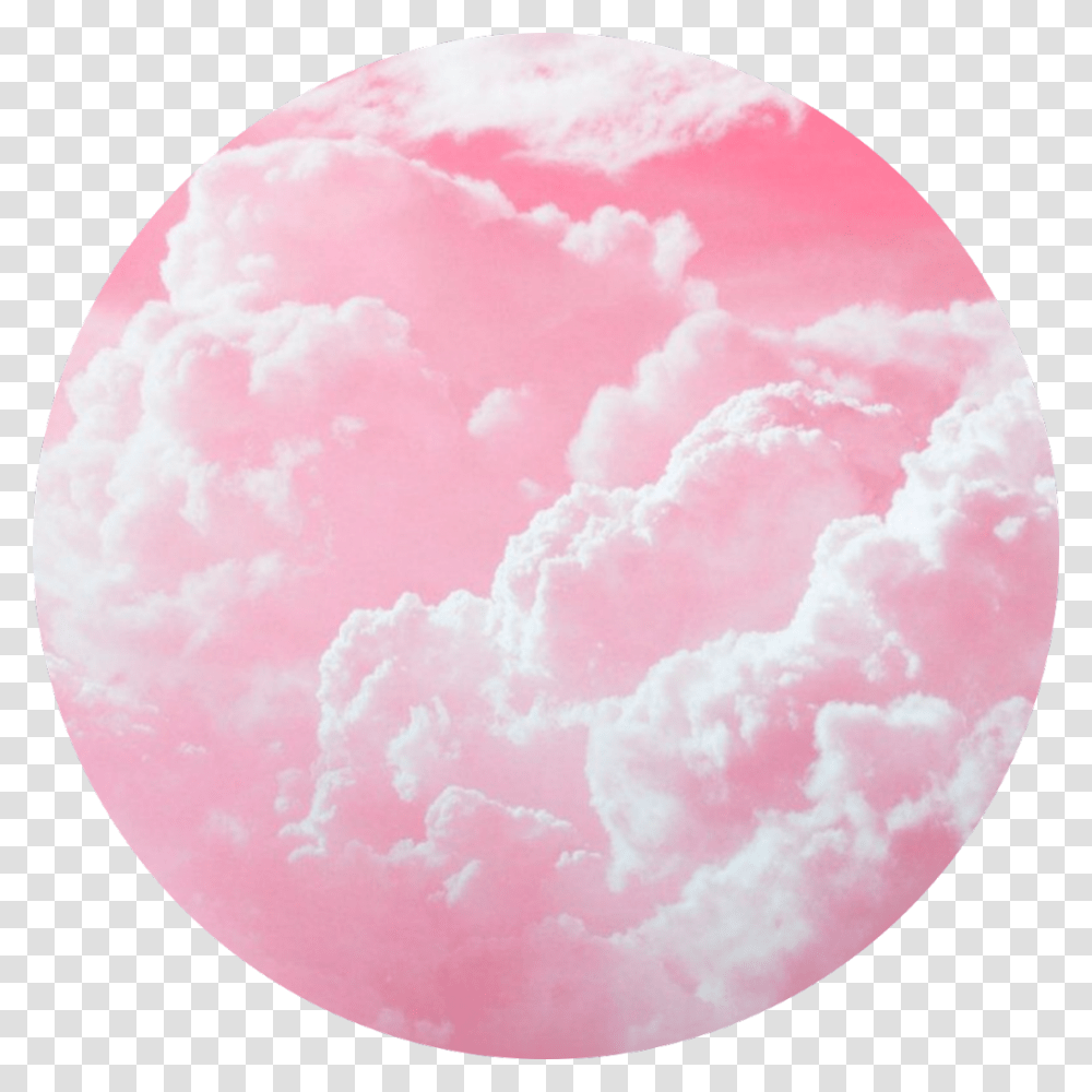 Clouds Sky Pinkclouds Pink Pinkaesthetic Aesthetic Circle Pink Cloud Aesthetic, Nature, Outdoors, Cumulus, Weather Transparent Png