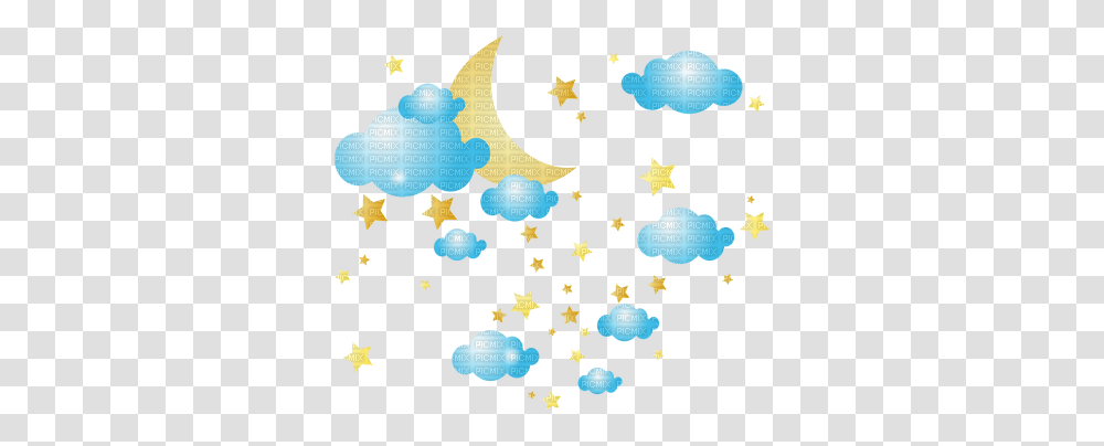 Clouds Stars Moon Clouds Moon Stars, Flyer, Poster, Paper, Advertisement Transparent Png
