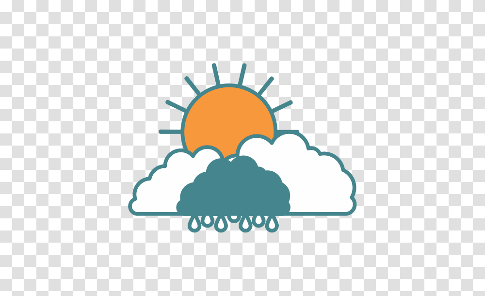 Clouds With Rain And Sun Vector Icon Illustration, Outdoors, Nature Transparent Png