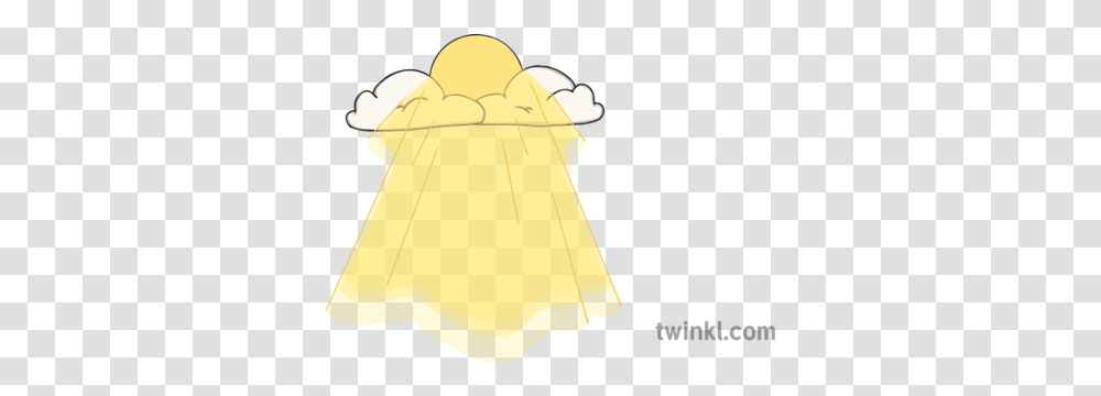 Clouds With Sun Rays Colour Rgb Illustration Twinkl Drawing, Clothing, Apparel, Coat, Lamp Transparent Png