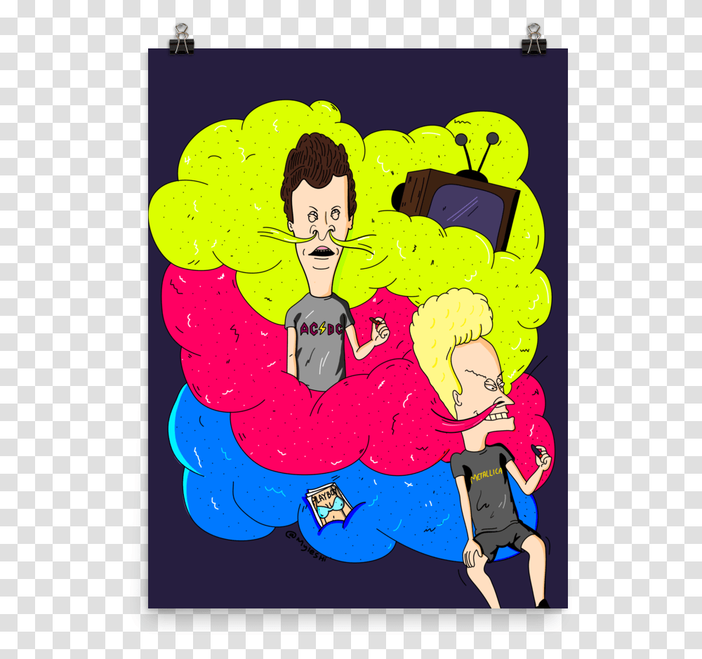 Cloudy Day With Beavis Amp Butthead Cartoon, Poster, Doodle, Drawing Transparent Png