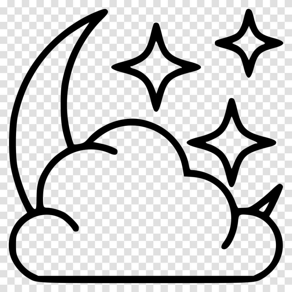 Cloudy Moon Star Svg Icon Free Download Harry Potter Wands Cartoon, Stencil, Painting Transparent Png