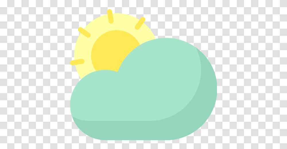 Cloudy Sun Rays Icon Heart, Sweets, Food, Confectionery, Tennis Ball Transparent Png