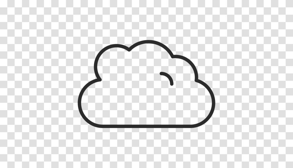 Cloudy Weather Stroke Icon, Silhouette, Alphabet Transparent Png