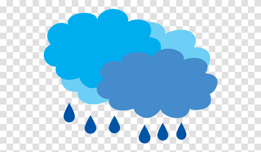 Cloudy With Rain The Cartoon Storm Clouds, Outdoors, Nature, Graphics, Tabletop Transparent Png