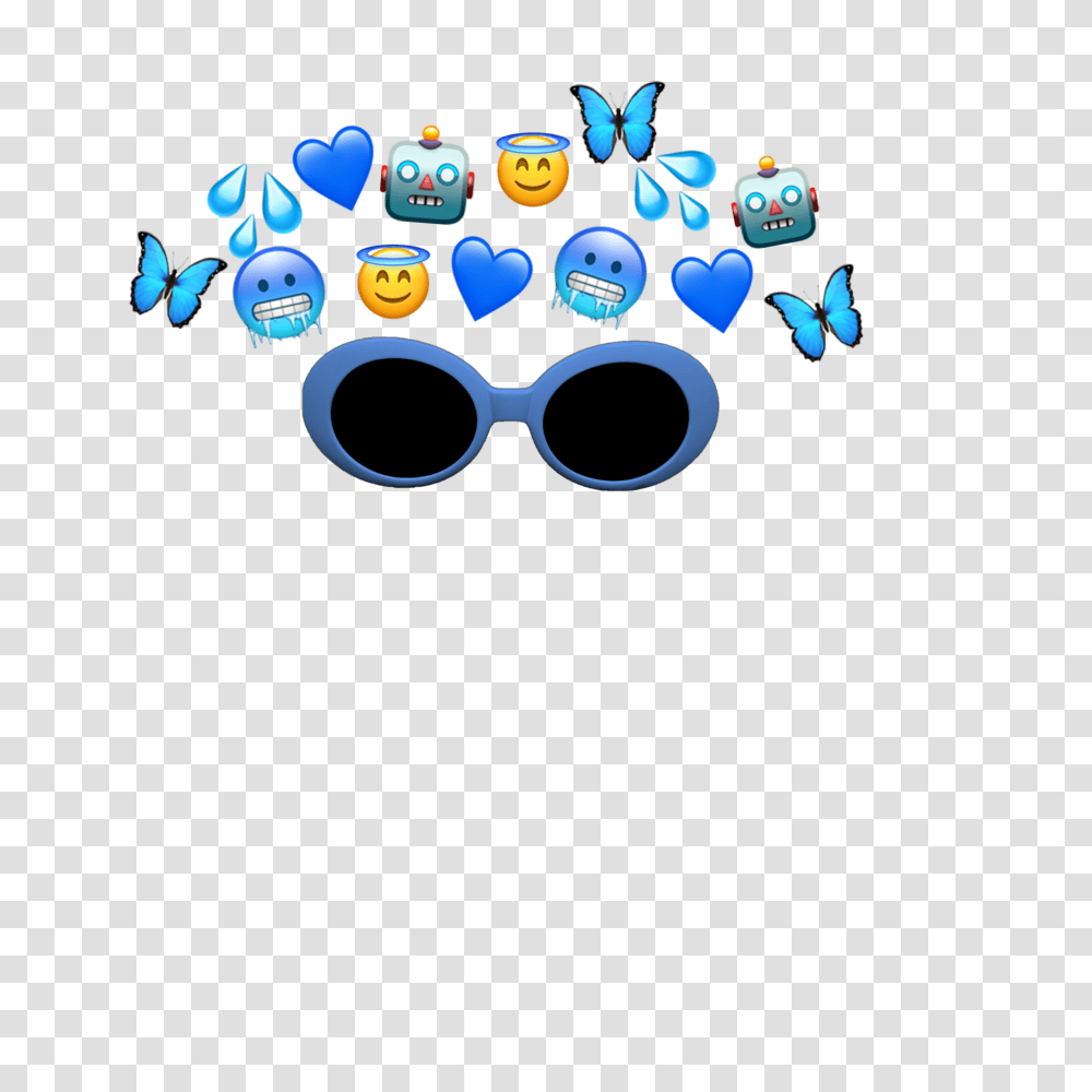 Clout Glasses Sunglasses Goggles Emoj Clout Goggles Snapchat Filter With Hearts, Accessories, Accessory, Pac Man, Angry Birds Transparent Png