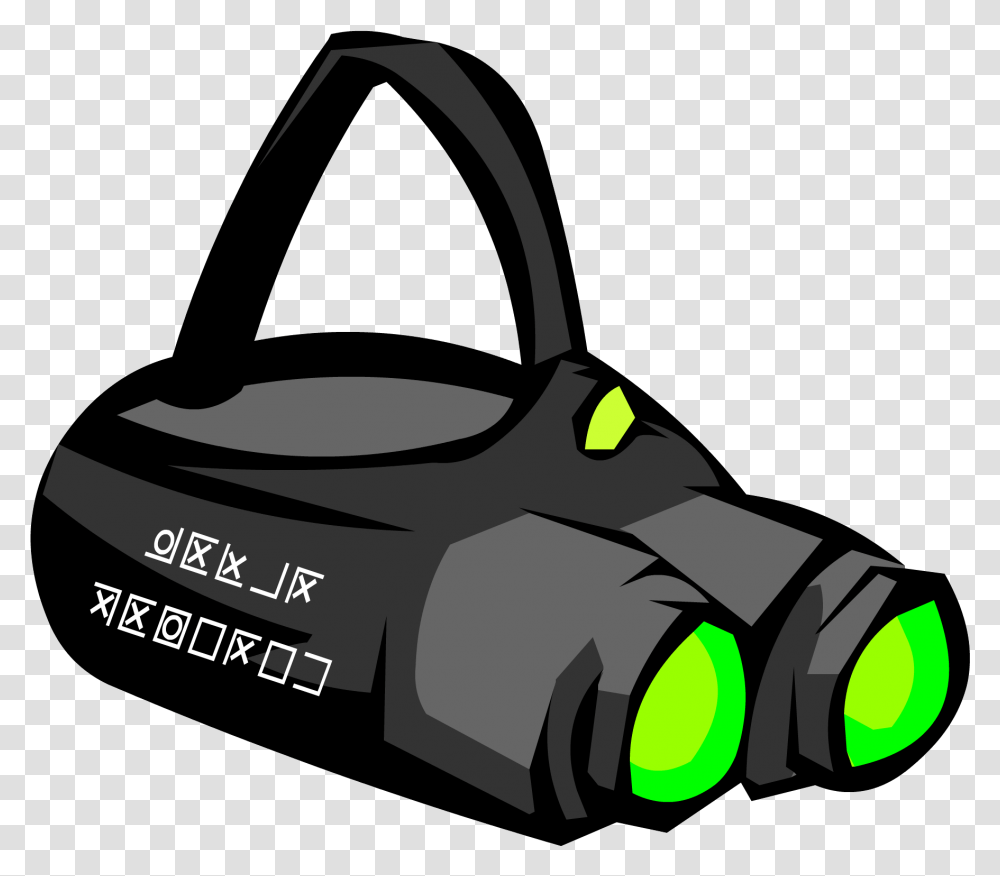 Clout Goggles Club Penguin, Lawn Mower, Tool, Binoculars, Helmet Transparent Png