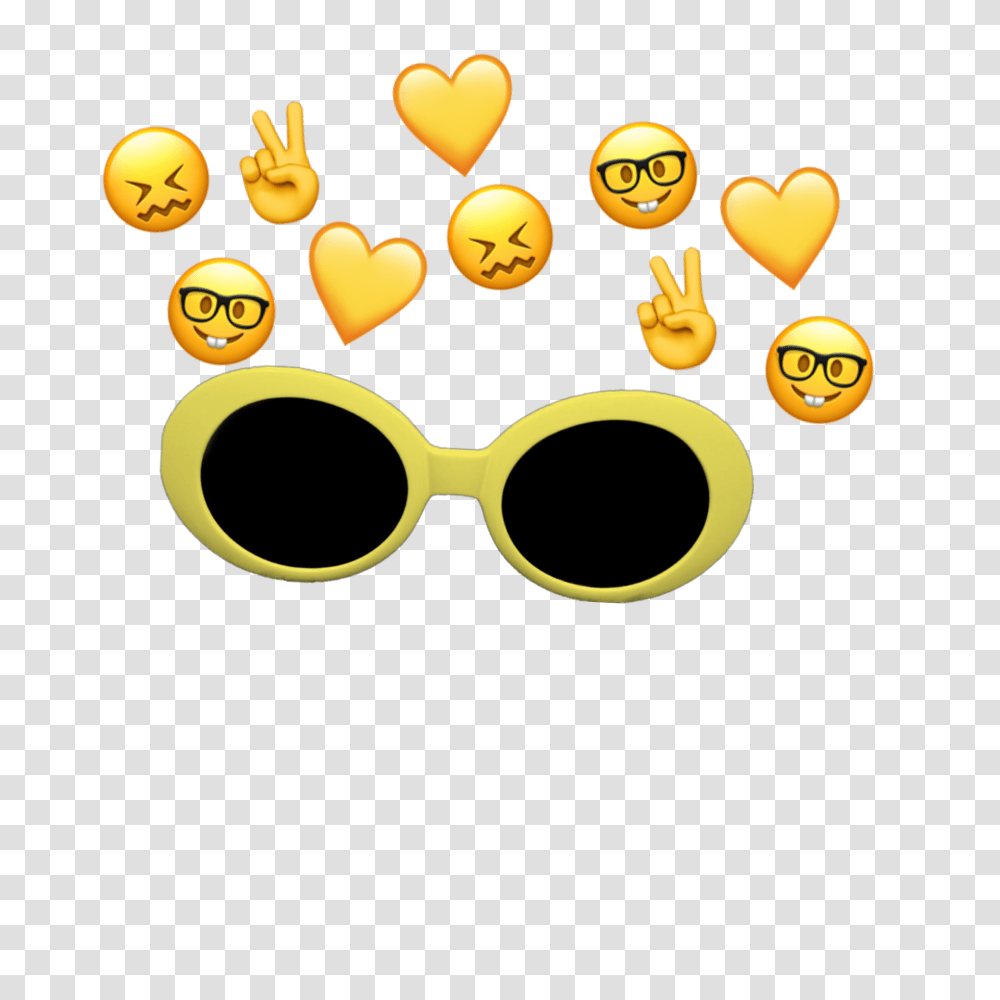Clout Goggles Sunglasses Emoji Tikt Clout Goggles And Hearts Filter, Accessories, Accessory, Text Transparent Png