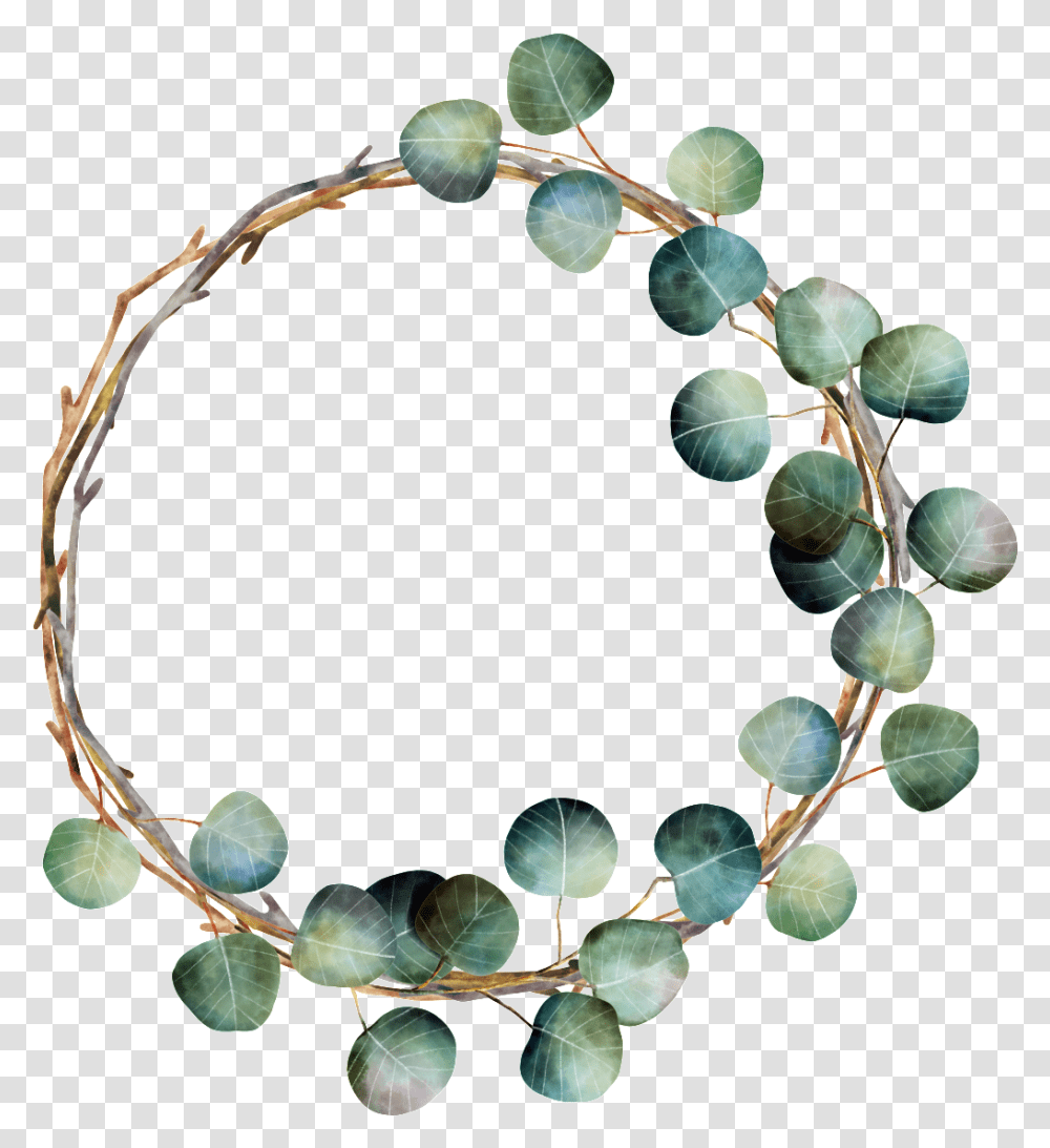 Clove Leaf Hand Watercolor Eucalyptus Wreath, Accessories, Accessory, Bracelet, Jewelry Transparent Png