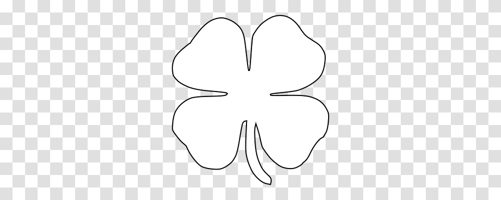 Clover Stencil, Silhouette, Heart Transparent Png