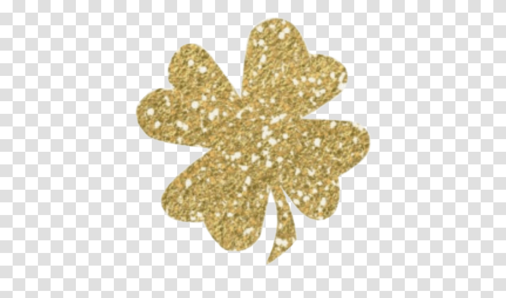 Clover Gold Glitter Sticker Trebol De Colores, Sweets, Food, Confectionery, Cookie Transparent Png