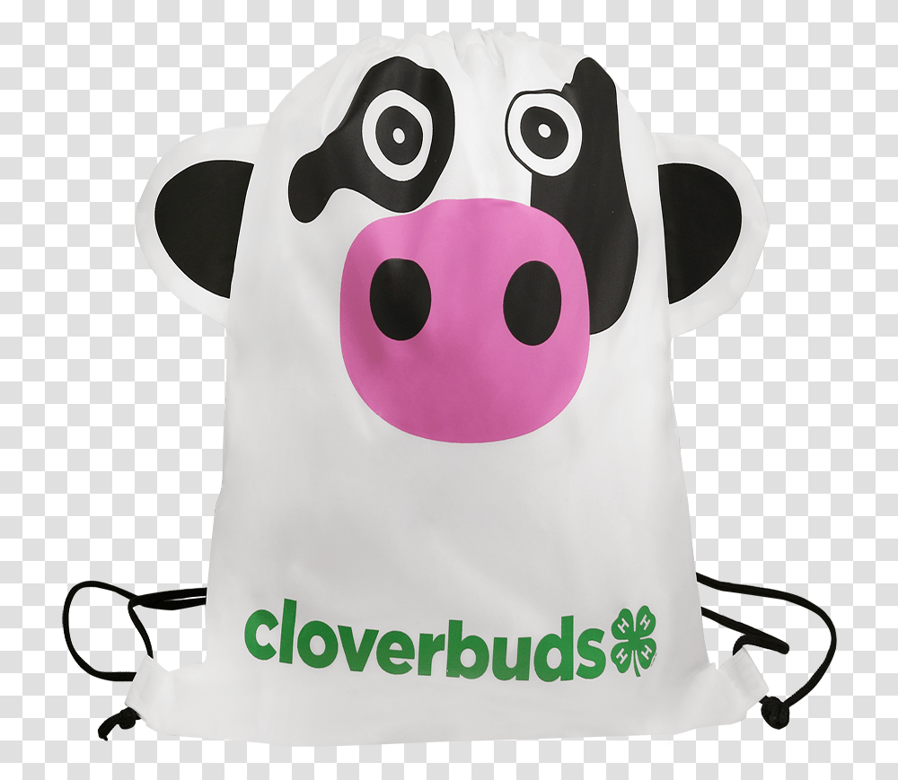 Cloverbuds Cow Cinch Bag Animal Figure, Snowman, Winter, Outdoors, Nature Transparent Png