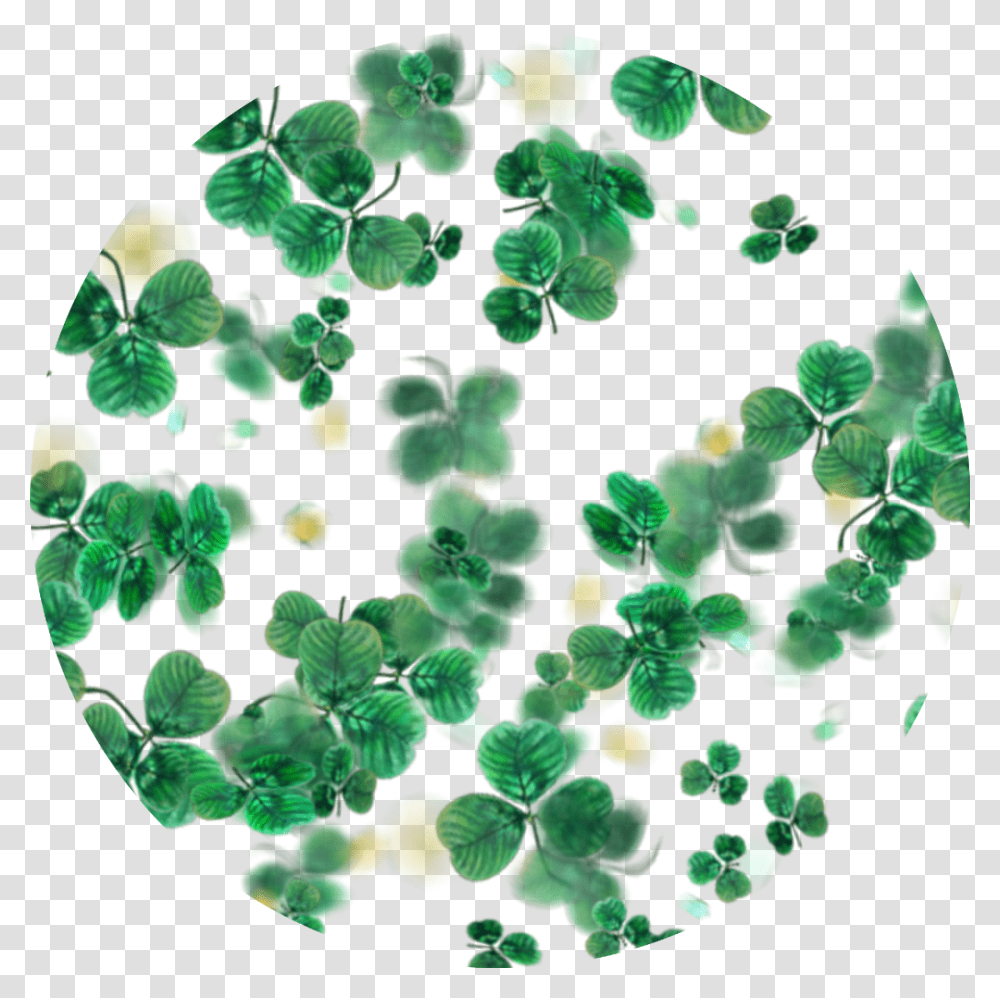 Clovers Green Circle Background Freetoedit Craft, Ornament, Pattern, Fractal, Water Transparent Png