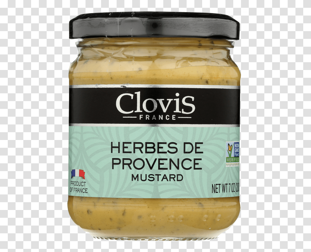 Clovis Herbs De Provence Mustard Clovis Whole Grain Mustard, Mayonnaise, Food, Beer, Alcohol Transparent Png