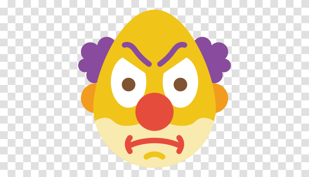 Clown Angry Clown Face Clipart, Food, Egg, Performer Transparent Png