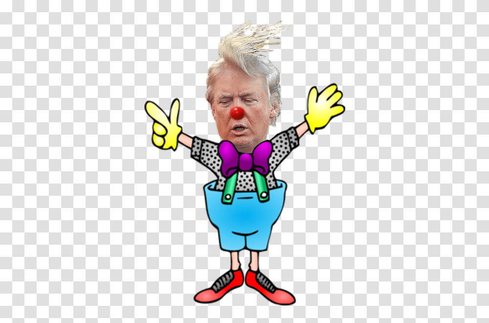 Clown Bigot Donald Trump President Of The Usa Lol Donald, Performer, Person, Human, Mime Transparent Png