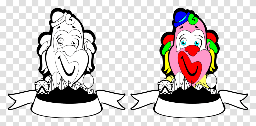 Clown Circus Humour Drawing Download, Performer, Stencil Transparent Png