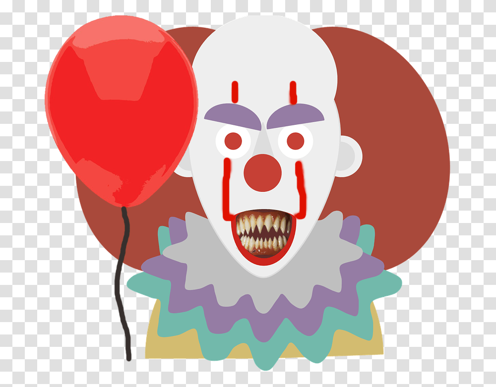 Clown Clipart Scary, Mouth, Teeth, Leisure Activities, Poster Transparent Png
