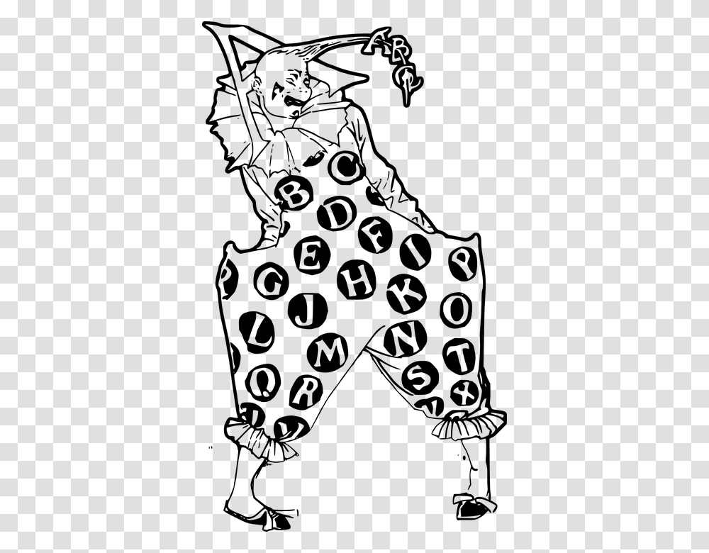 Clown Creepy Scary Expression Sinister Circus Vintage Clown Black And White Clipart Scary, Gray, World Of Warcraft Transparent Png