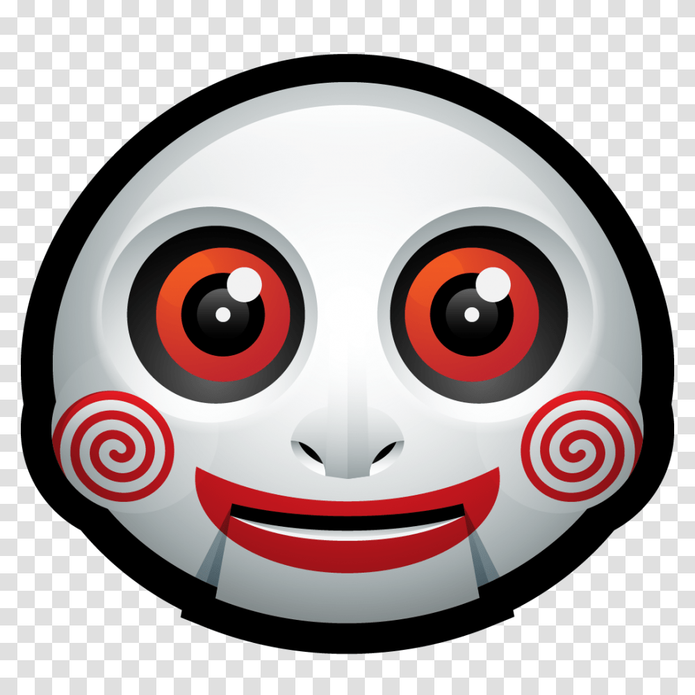 Clown Doll Halloween Jigsaw Mask Monster Saw Icon, Sphere, Face, Pillow, Cushion Transparent Png