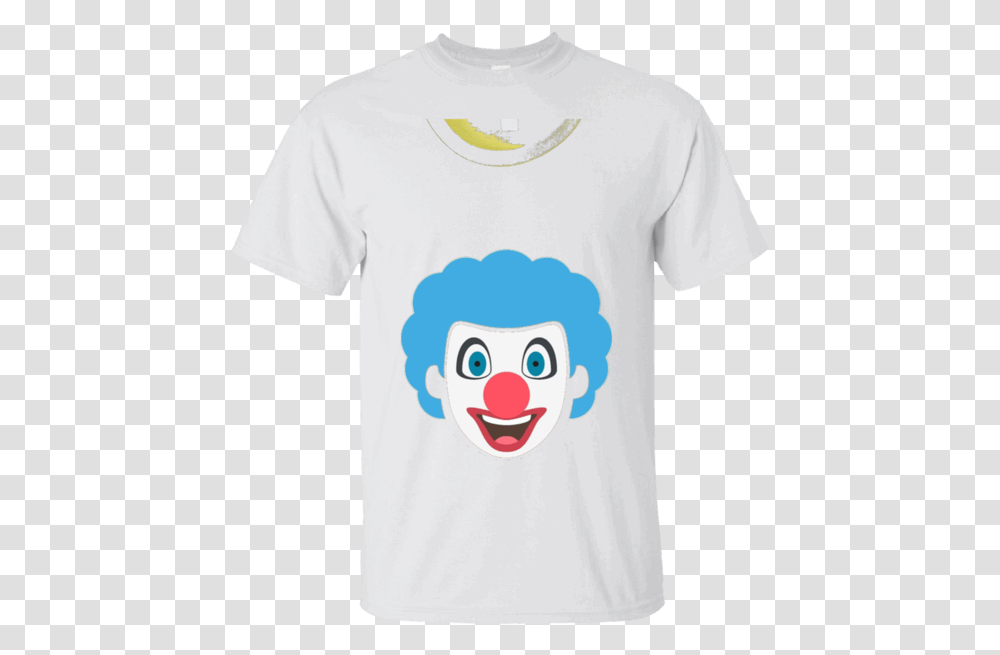 Clown Emoji T Shirt Red Nose Painted Face Happy Smile Cartoon, Clothing, Apparel, T-Shirt, Performer Transparent Png