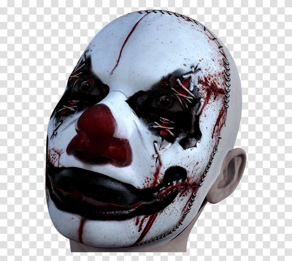 Clown Evil Horror Free Picture Klaun Straszny, Performer, Helmet, Apparel Transparent Png