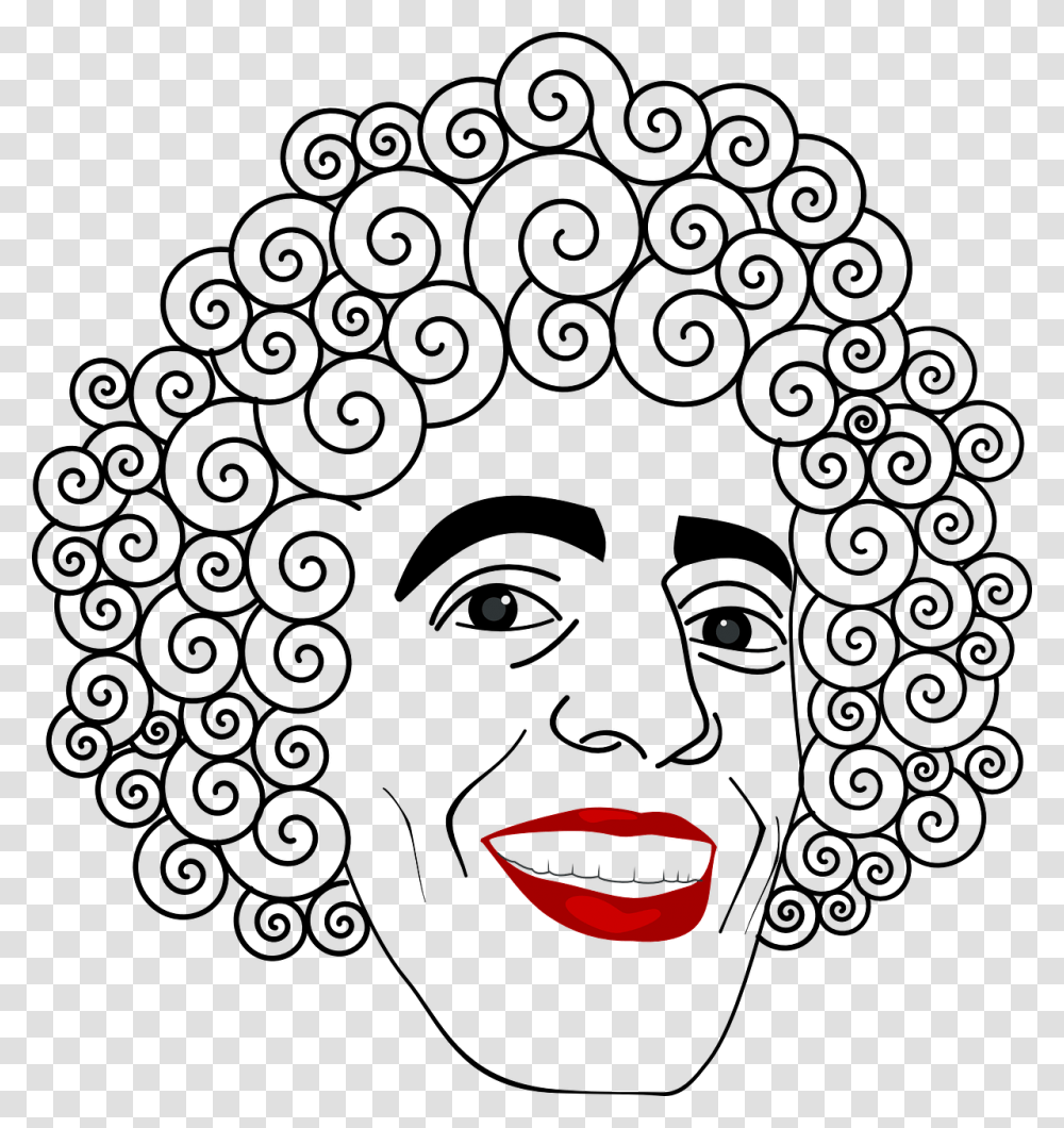 Clown Face Circus Free Picture Curled Hair Clip Art, Mouth, Teeth, Silhouette Transparent Png